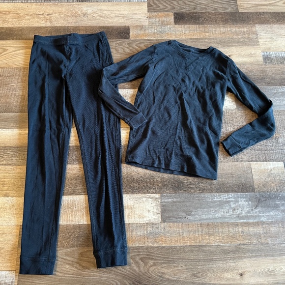 Primary 10 Black Long John Pajamas - Picture 1 of 3